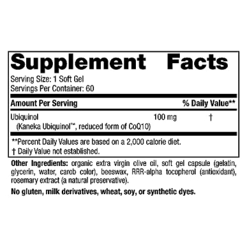 Nordic Naturals Ubiquinol 60 Mini Soft Gels 100 mg