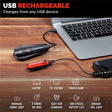 Ultra Bright USB Rechargeable Bike Lights for Night Riding
