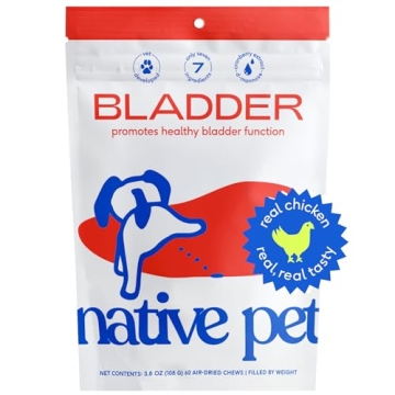 Native Pet Dog UTI Treatment - Chicken Chews for Dog & Cat UTI, incl. Cranberry - Dog Bladder Contro...