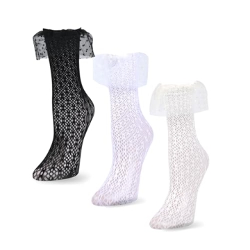 Benefeet Sox Lace Ankle Socks – Cute 3 Pack of Ruffled Socks for Women