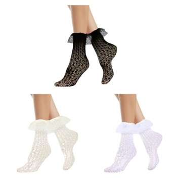 Stylish Benefeet Lace Ruffle Ankle Socks for Women