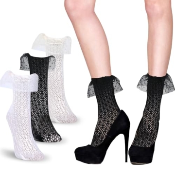 Stylish Benefeet Lace Ruffle Ankle Socks for Women