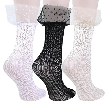 Stylish Benefeet Lace Ruffle Ankle Socks for Women