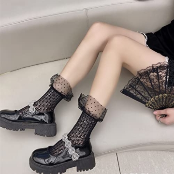 Stylish Benefeet Lace Ruffle Ankle Socks for Women