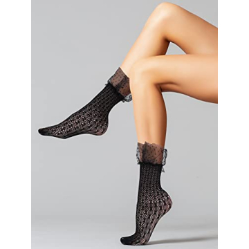 Stylish Benefeet Lace Ruffle Ankle Socks for Women