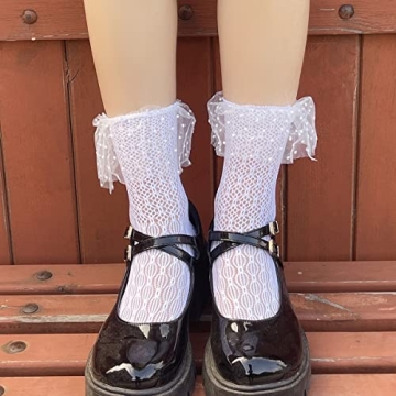 Stylish Benefeet Lace Ruffle Ankle Socks for Women