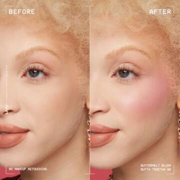 NYX PROFESSIONAL MAKEUP Buttermelt Powder Blush, Fade and Transfer-Resistant Blush, Up to 12HR Make Up Wear, Vegan Formula - Butta Together