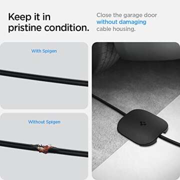 Spigen DuraPro Cable Garage Door Pass Protector Designed for Tesla Mobile Charger and Tesla Gen 3 Wall Connector (Tesla Model 3/Y/X/S 2025/2024/2023/2022)