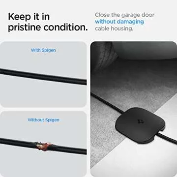 Spigen DuraPro Cable Garage Door Pass Protector Designed for Tesla Mobile Charger and Tesla Gen 3 Wall Connector (Tesla Model 3/Y/X/S 2025/2024/2023/2022)