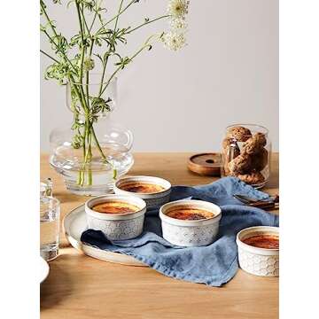 LE TAUCI Ramekins 4 oz - Ideal for Baking and Serving