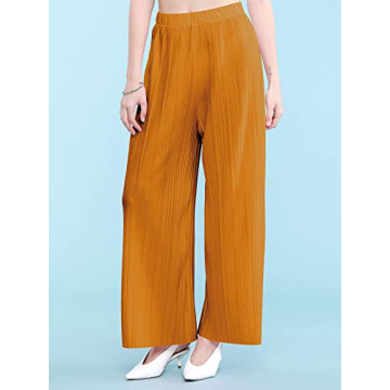 MBJ Women's Pleated Wide Leg Pants | Comfortable & Stylish