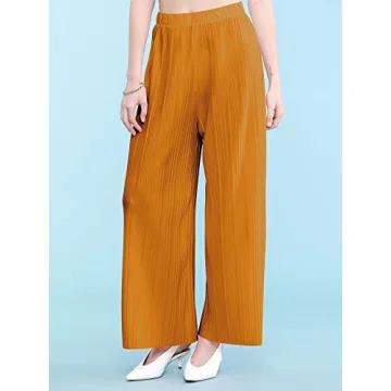MBJ Women's Pleated Wide Leg Pants | Comfortable & Stylish