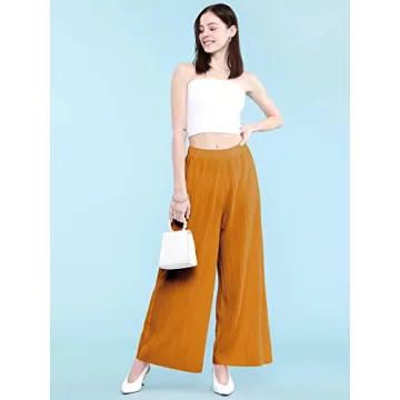 MBJ Women's Pleated Wide Leg Pants | Comfortable & Stylish