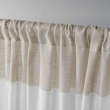 Exclusive Home Curtains Darma Light Filtering Semi-Sheer Linen Rod Pocket Curtain Panel Pair, 50x96, 2 Count