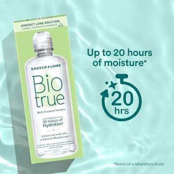 Biotrue Contact Lens Solution, Multi-Purpose Solution for Soft Contact Lenses, Lens Case Included, 2 FL OZ