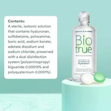 Biotrue Contact Lens Solution, Multi-Purpose Solution for Soft Contact Lenses, Lens Case Included, 2 FL OZ