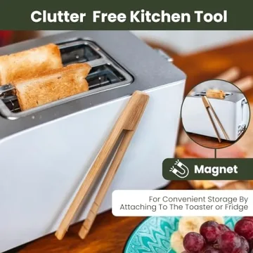 Toaster Tongs with Magnet | Safe Kitchen Utensils for Toast