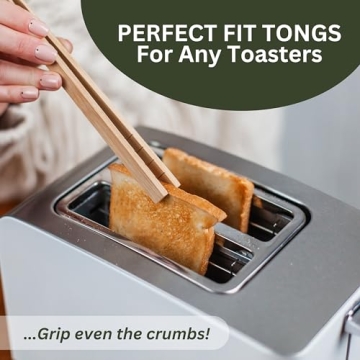 Toaster Tongs with Magnet | Safe Kitchen Utensils for Toast