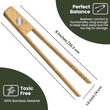 Toaster Tongs with Magnet | Safe Kitchen Utensils for Toast