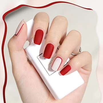 GAOY Ruby Red Gel Nail Polish, 16ml Soak Off UV Light Cure Gel Polish for Nail Art DIY Manicure at Home, Color 1154