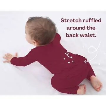 GUISBY Baby Girl Pajamas, Soft Bamboo Zipper Sleepers 0-3 Months