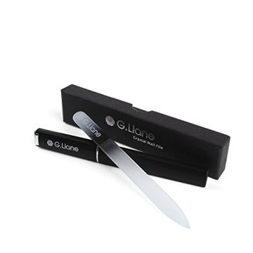 G.LIONE Glass Nail File - Professional Double-Sided Etched