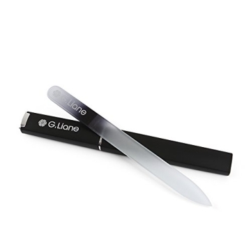 G.LIONE Glass Nail File - Professional Double-Sided Etched