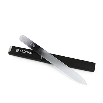 G.LIONE Glass Nail File - Professional Double-Sided Etched