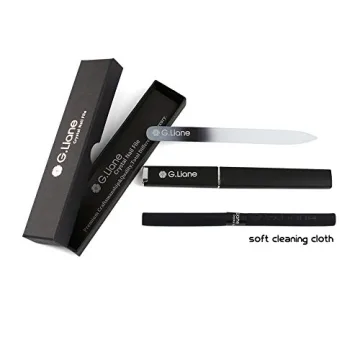 G.LIONE Glass Nail File - Professional Double-Sided Etched