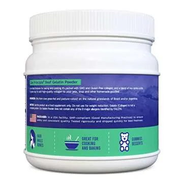 Zen Principle Grass-Fed Gelatin Powder, 1.5 lb. Custom Anti-Aging Protein for Healthy Hair, Skin, Joints & Nails. Paleo and Keto Friendly. Cooking and Baking. GMO-Free and Gluten-Free. Unflavored.