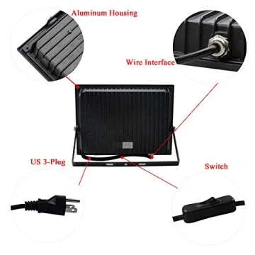 100W Black Lights for Glow Parties and Halloween Events