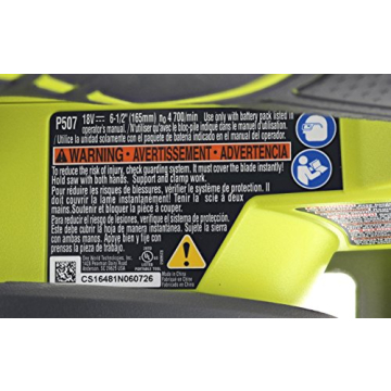 Ryobi P507 One+ 6.5 Inch Cordless Circular Saw with Blade