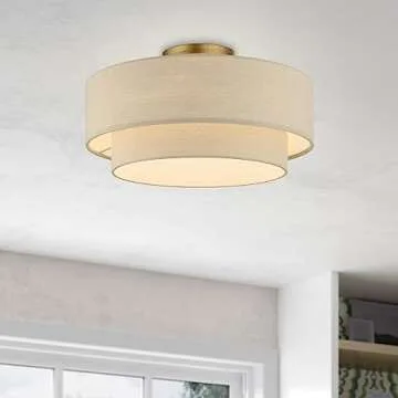 Livex Bellingham 3 Light Modern Semi-Flush Mount