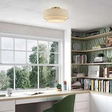 Livex Bellingham 3 Light Modern Semi-Flush Mount