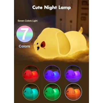 Minetom Cute Silicone Puppy Night Light for Kids