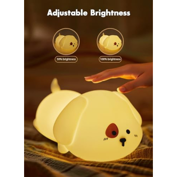 Minetom Cute Silicone Puppy Night Light for Kids