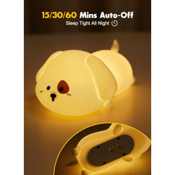 Minetom Cute Silicone Puppy Night Light for Kids