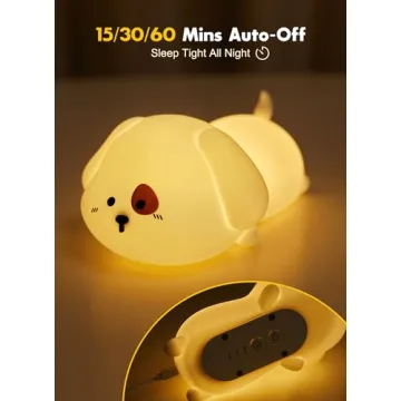 Minetom Cute Silicone Puppy Night Light for Kids