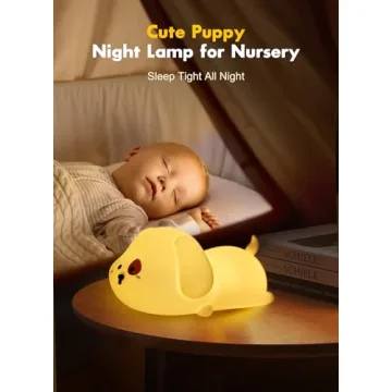 Minetom Cute Silicone Puppy Night Light for Kids