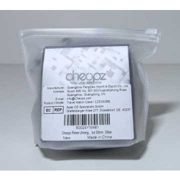 Cheopz Silver Travel Watch Case for Luxury Watches Up to 50mm