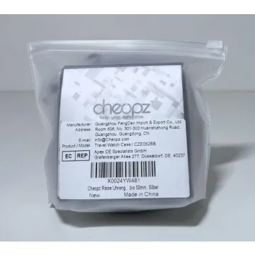 Cheopz Silver Travel Watch Case for Luxury Watches Up to 50mm