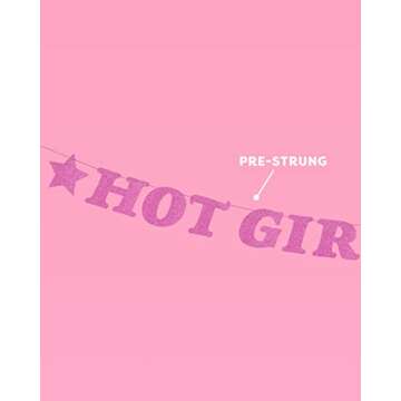 xo, Fetti Hot Girl Bday Glitter Banner - Purple, 5 Ft. | Birthday Party Decorations, Photo Backdrop, 21st, Finally 21, 30th Birthday Decor, Gag Gift, HBD