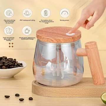 Crmanedy Self Stirring Mug for Effortless Beverages