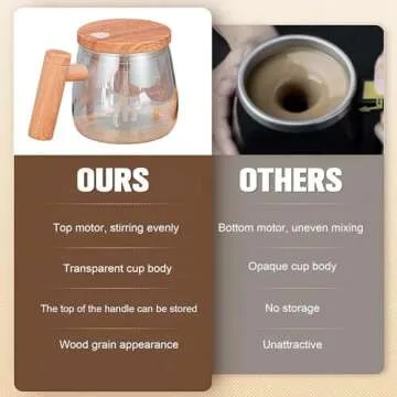 Crmanedy Self Stirring Mug for Effortless Beverages