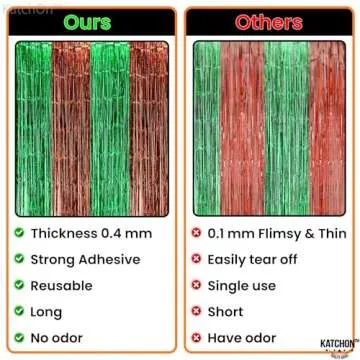 KatchOn, Large 13x8 Feet Green and Brown Fringe Backdrop - Pack of 4 Football Streamers | Football Backdrop, Football Party Decorations | Football Party Backdrop, Football Birthday Party Decorations
