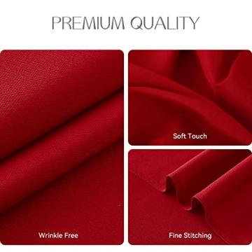 Romanstile Waterproof Red Tablecloth for Festive Dining