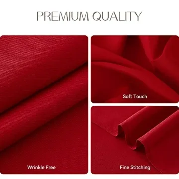 Romanstile Waterproof Red Tablecloth for Festive Dining
