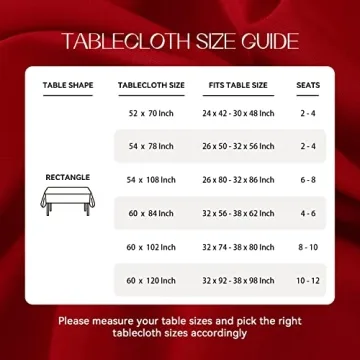 Romanstile Waterproof Red Tablecloth for Festive Dining
