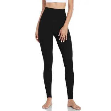 HeyNuts Workout Pro Extra Long Leggings for Tall Women, High Waisted Athletic Tummy Control Leggings Soft Yoga Pants 31'' Black M(8/10)