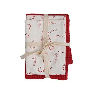 Creative Co-Op Cotton Tea Towels, Set of 2 - Perfect for Cozy Winter Decor